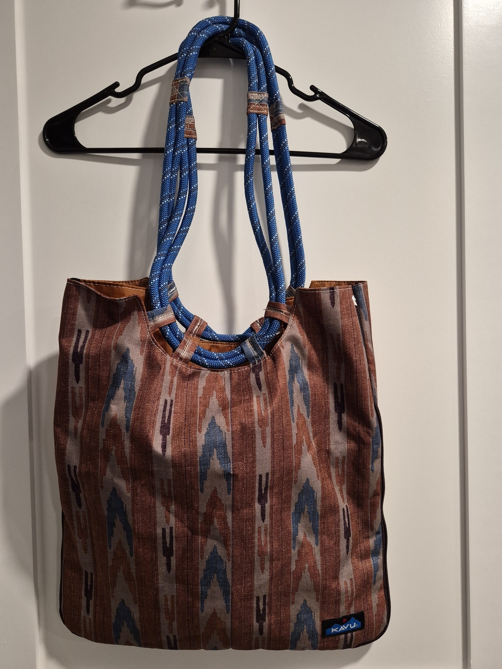 KAVU Blue-Handle Southwestern Tote Bag